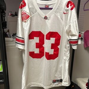 Nike White and Red Ohio state Buckeyes Football “Away” Jersey
